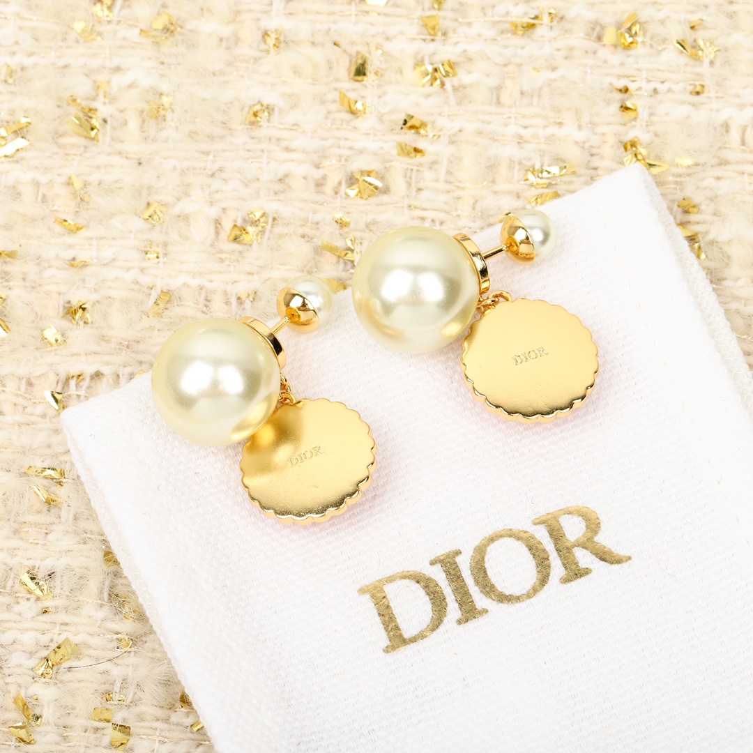 Dior Pink Sapphire Pearl Earrings