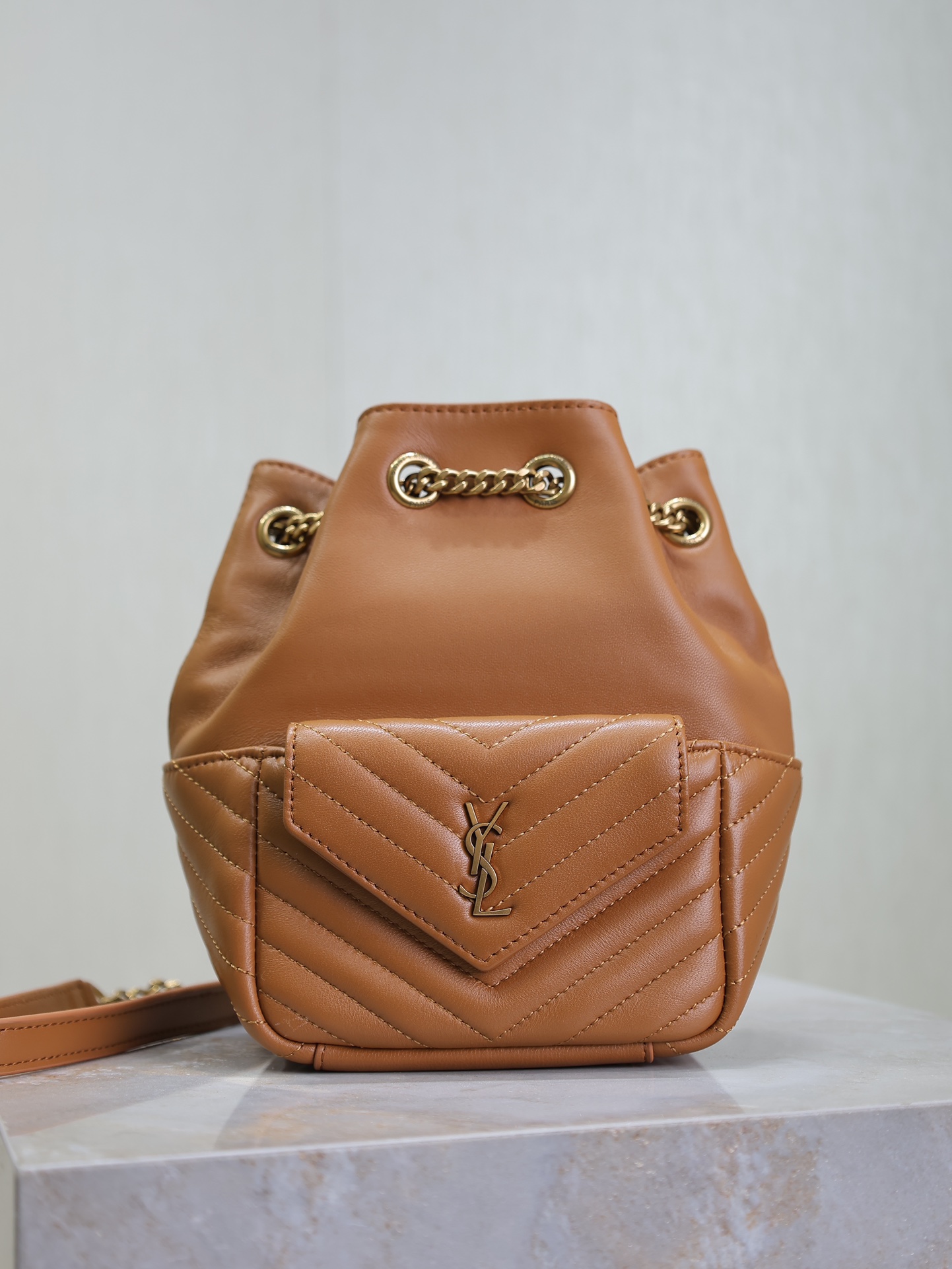 Yves Saint Laurent JOE V Quilted Mini Bucket Bag 631052