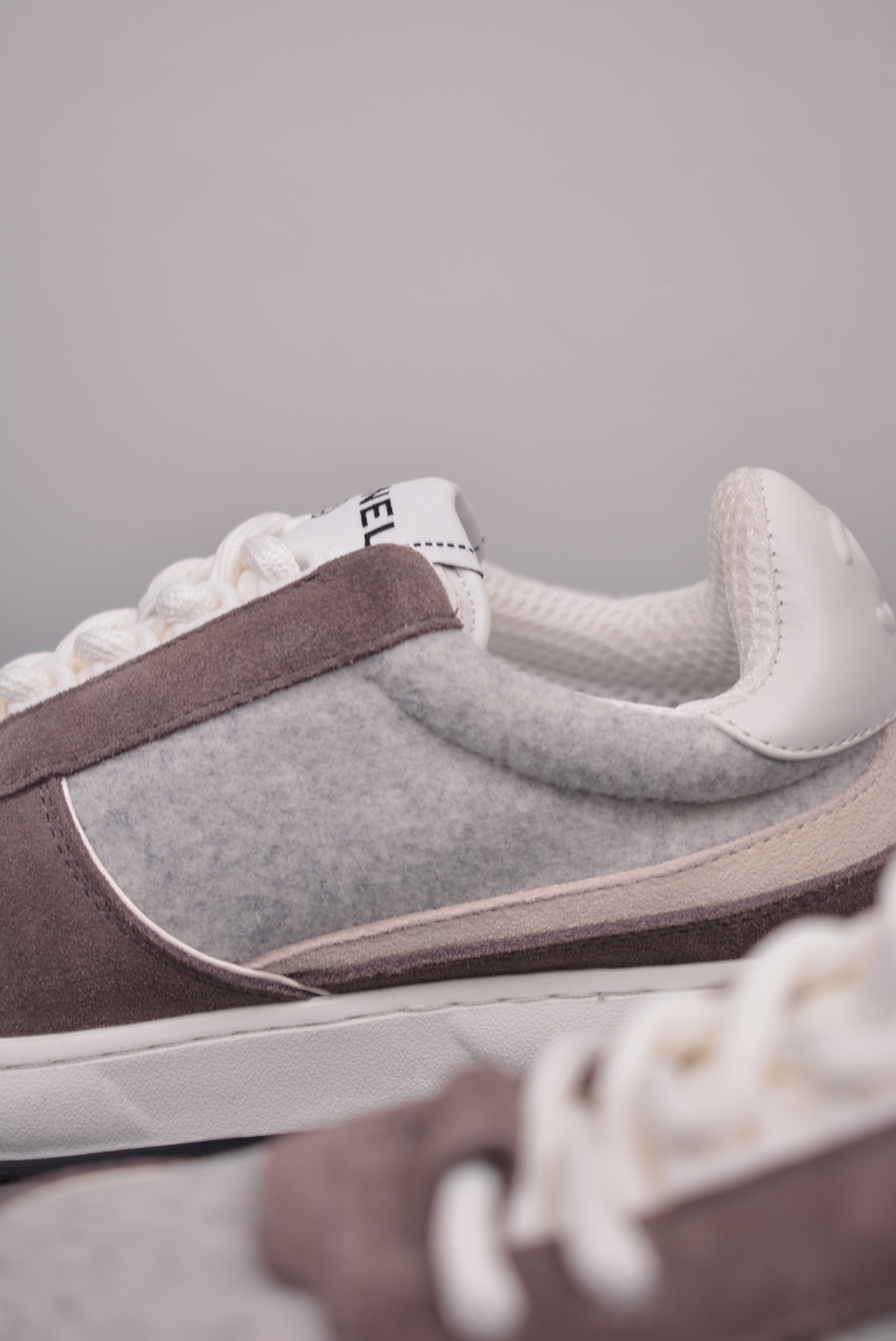 Chanel 2024 CC Logo Sneaker Dark grey beige