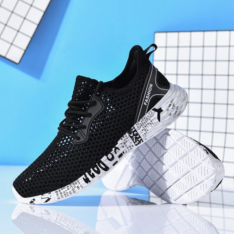Men's Summer Graffiti Cutout Sneakers