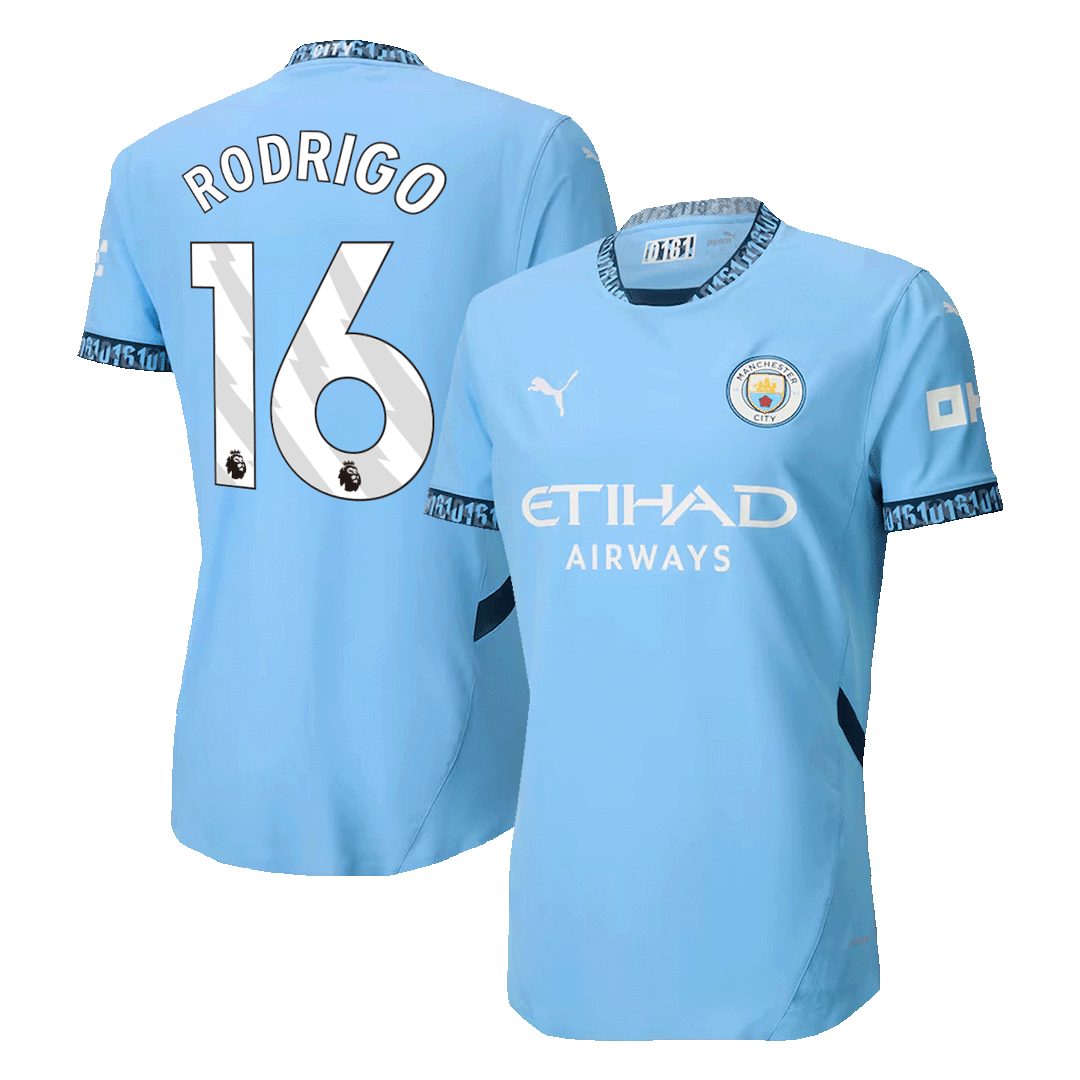 Authentic RODRIGO #16 Soccer Jersey Manchester City 2024/25