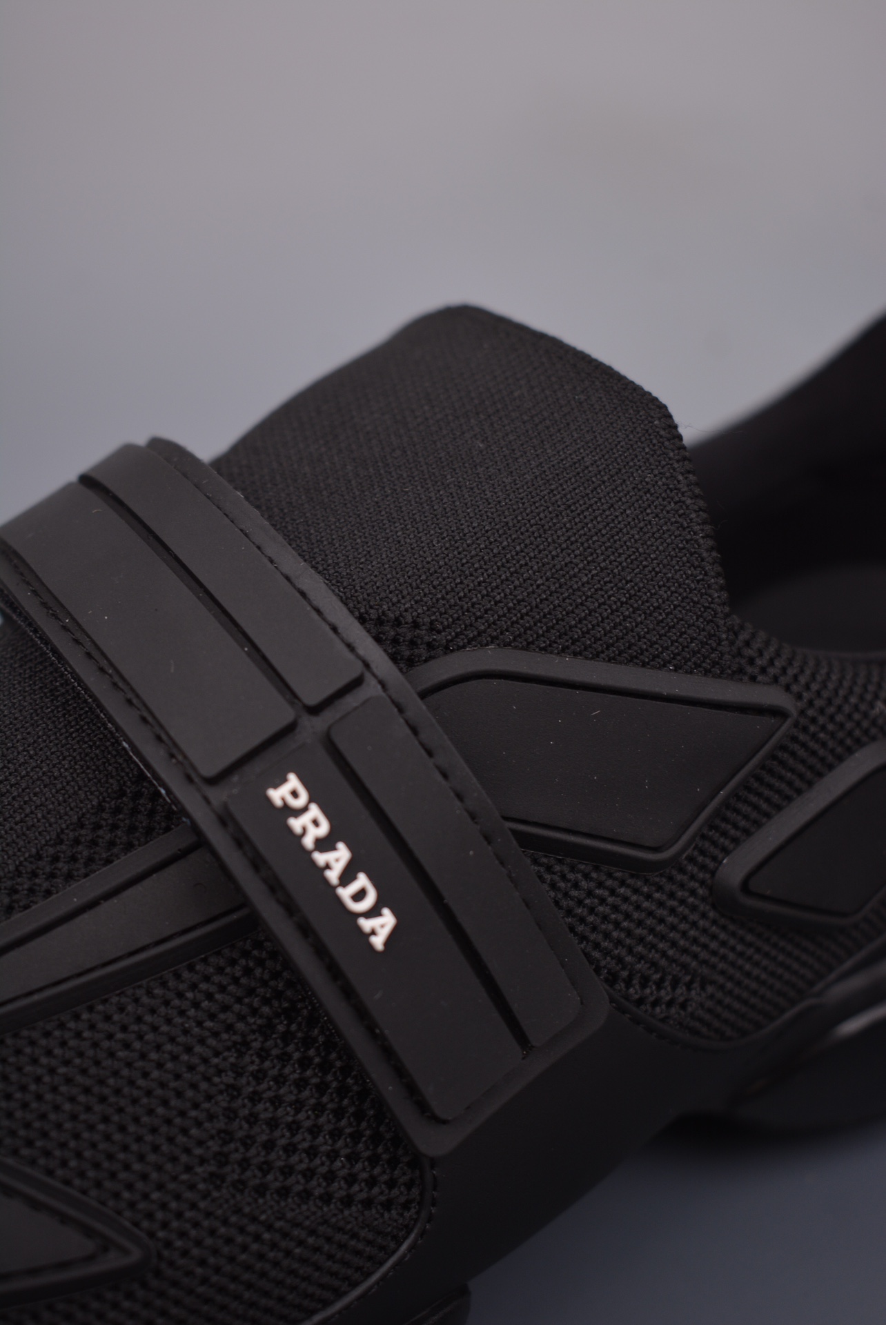 Prada Cloudbust Velcro Strap Low Sneakers Black Samurai 2OG064_1OUF_F0