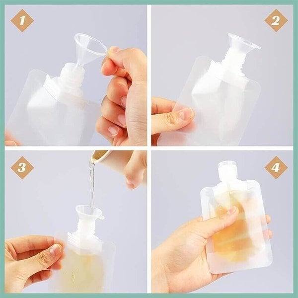 (🌷Summer SALE - 48% OFF) Portable Travel Fluid Makeup Packing Bag(10 Pcs)