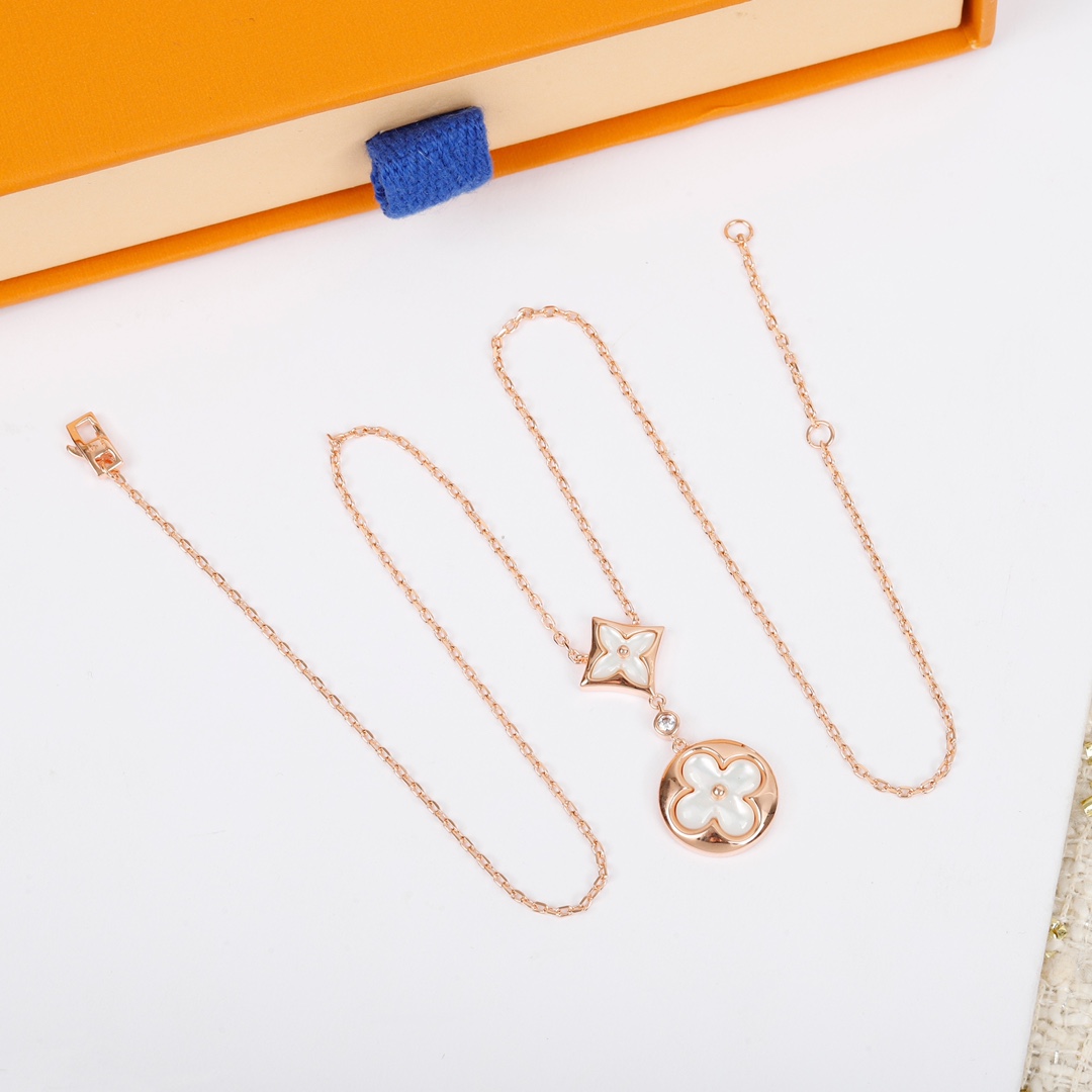 Louis Vuitton COLOR BLOSSOM BB Gold Agate Necklace