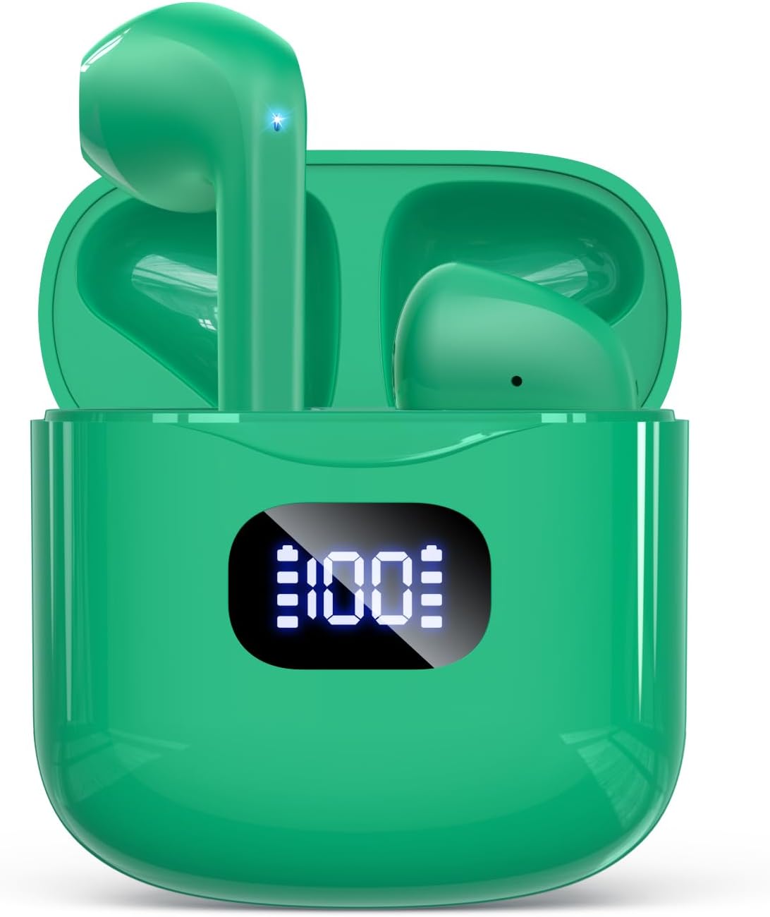 Wireless Earbuds, Bluetooth 5.3 Headphones 40Hrs Playtime with Charging Case, IPX5 Waterproof Stereo in-Ear Earphones with Microphone for iOS Android Cell Phone Sports Workout, Black