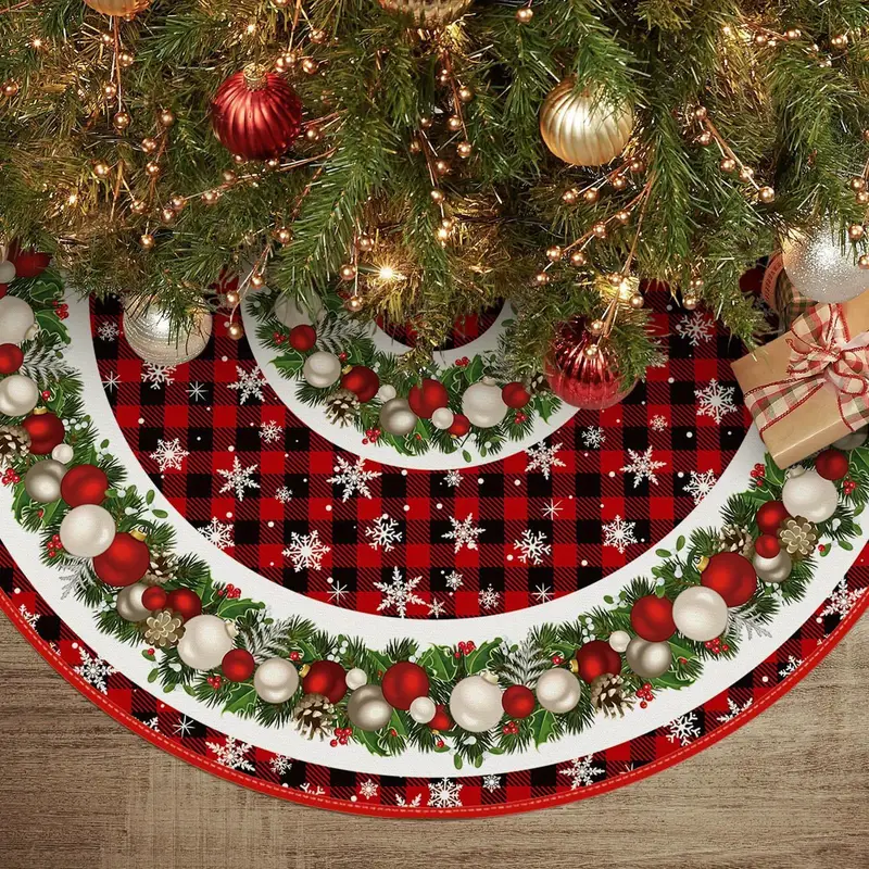 🎄What a Great Gift!🎅Nativity Christmas Tree Skirt, Jesus Christian Winter Holiday Tree Mat Decoration-Buy 2 Free Shipping