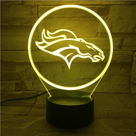 DENVER BRONCOS 3D LED LIGHT LAMP
