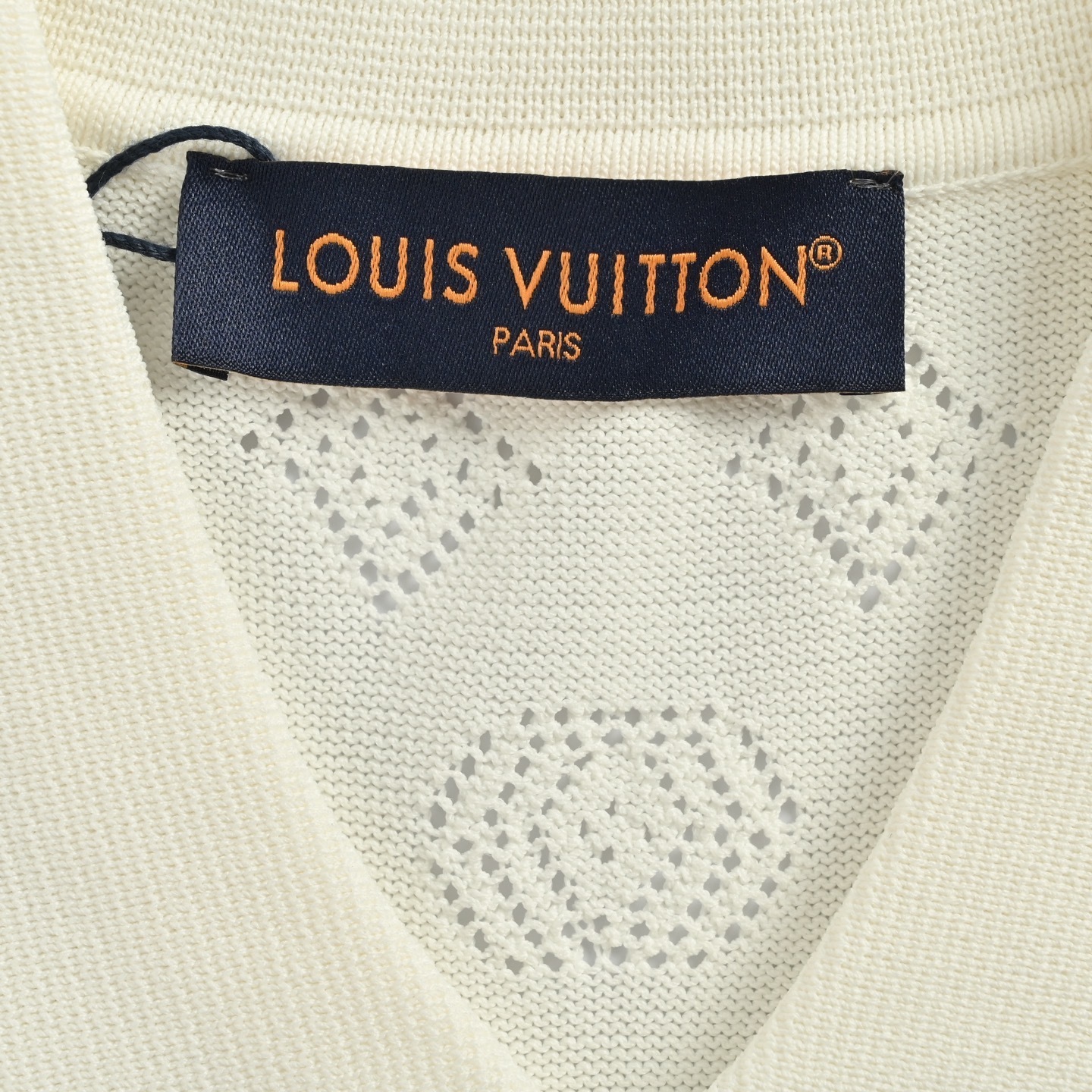 Louis Vuitton 25ss hollow monogram jacquard knit shirt