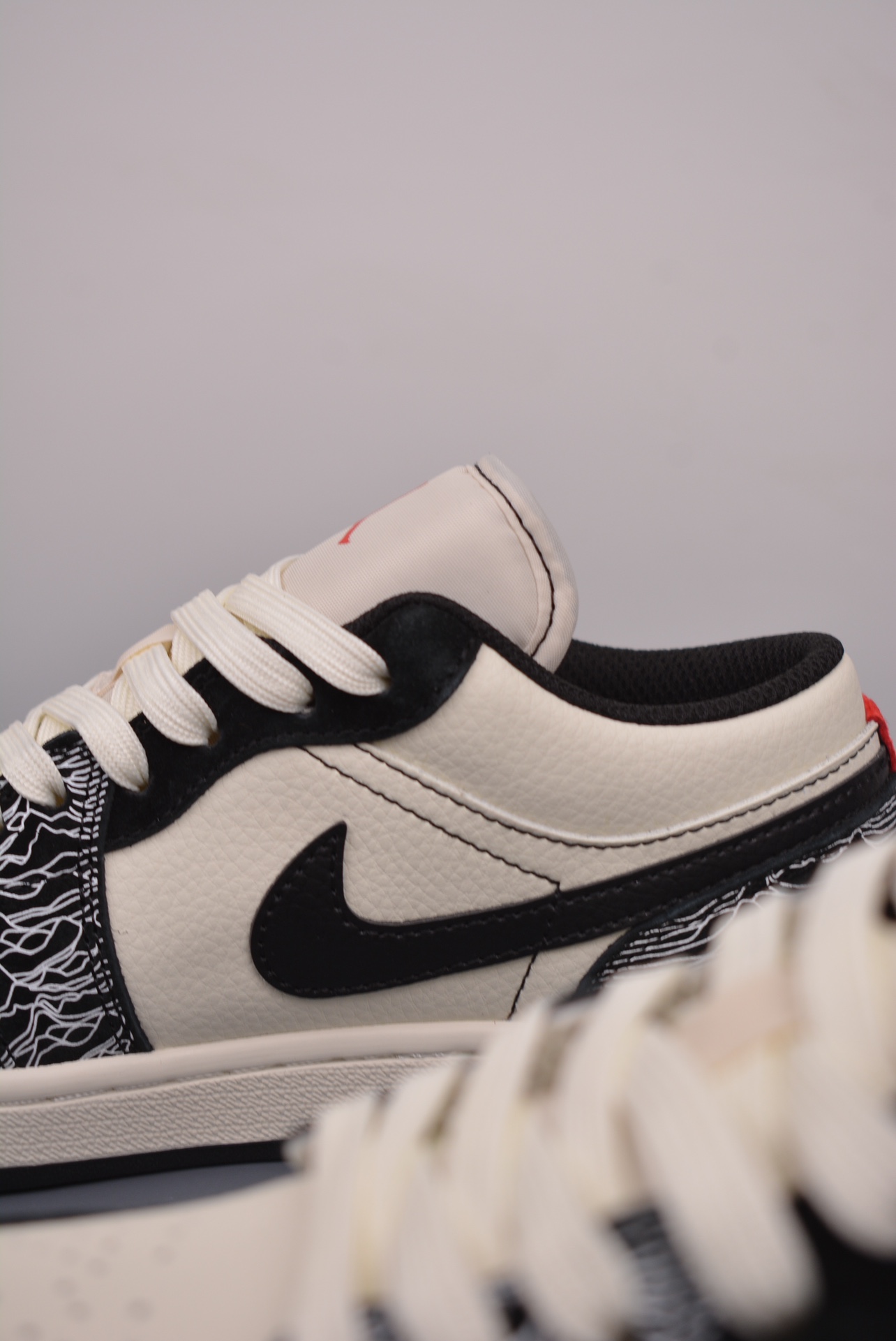 Supreme x Nike By You Air Jordan 1 Low OG Black Beige White DC2024-032