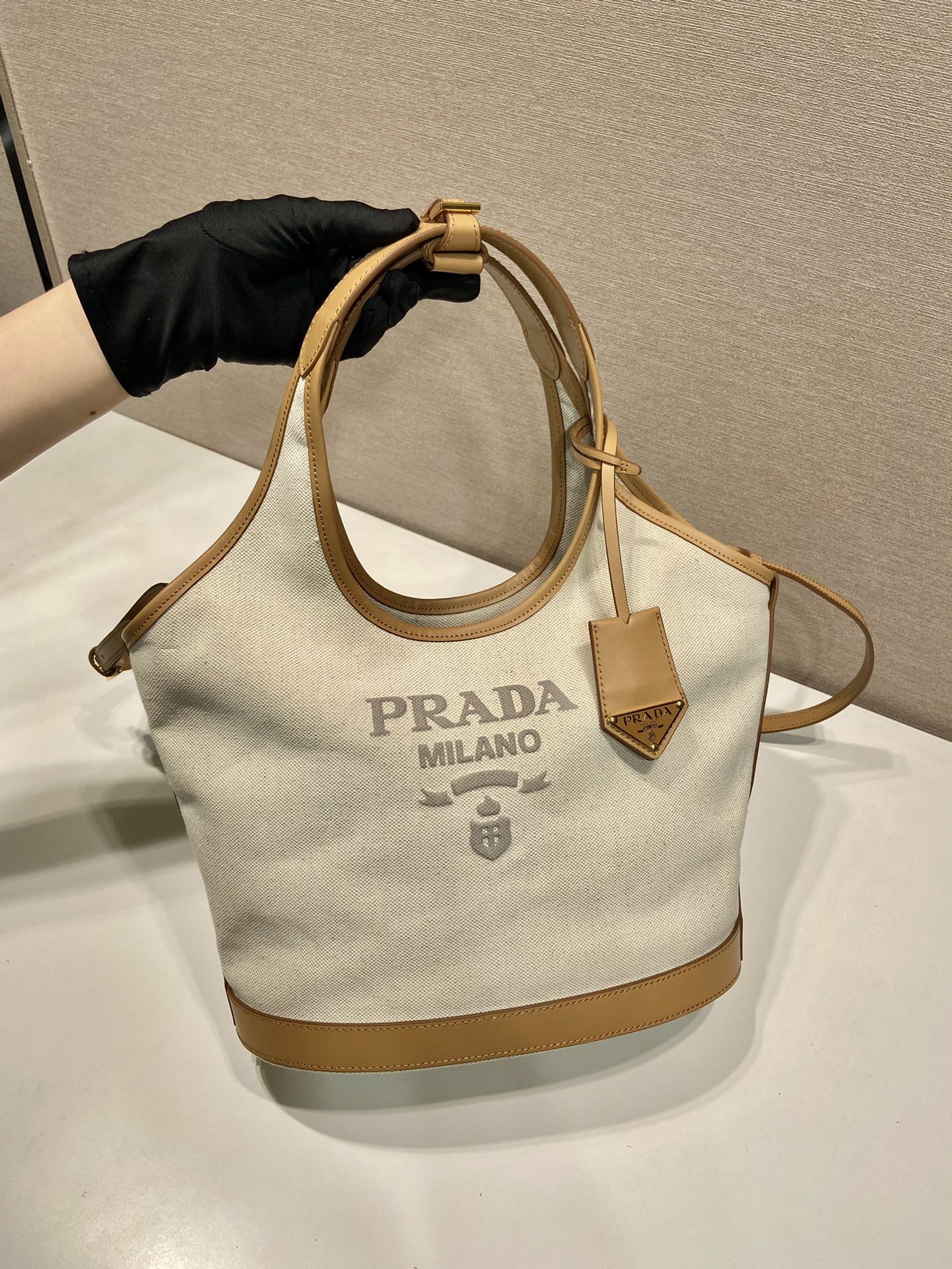 Prada Canvas Tote Bag Medium 1BG471