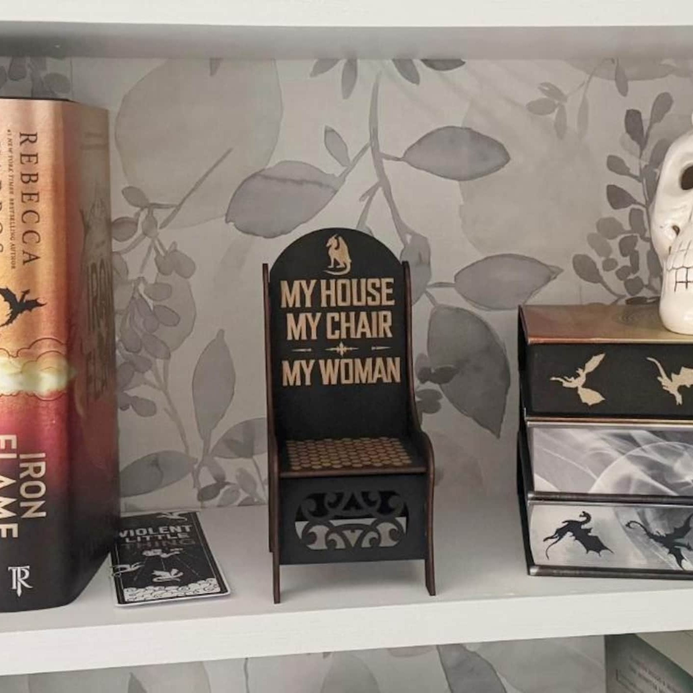 Iron Flame Bookshelf Decor | Fourth Wing