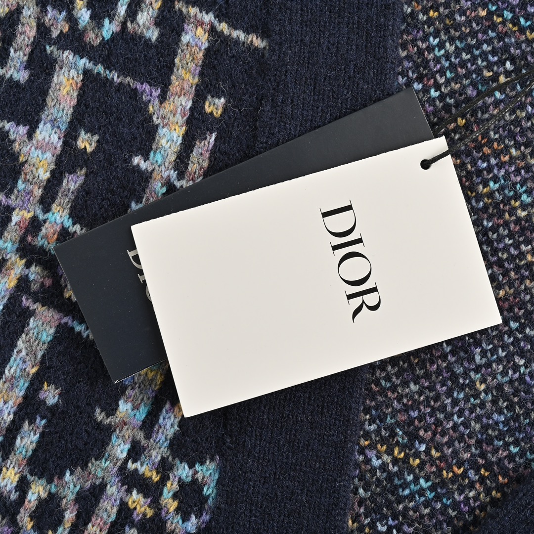 Dior 24Fw all-over monogram jacquard cardigan sweater
