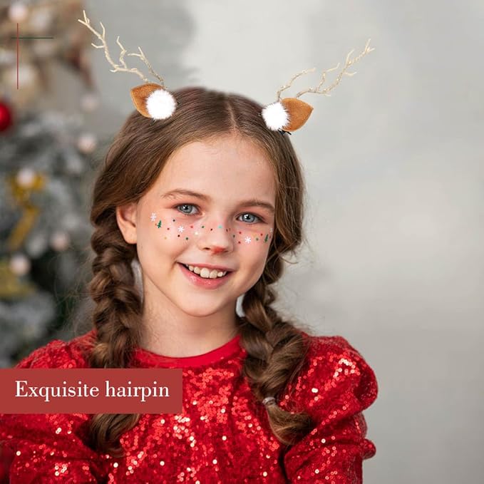 🦌🦌LED Reindeer Antler Hair Clips🌲🌲 Perfect Gift for Christmas/Halloween/Easter/Holiday🎁🎁