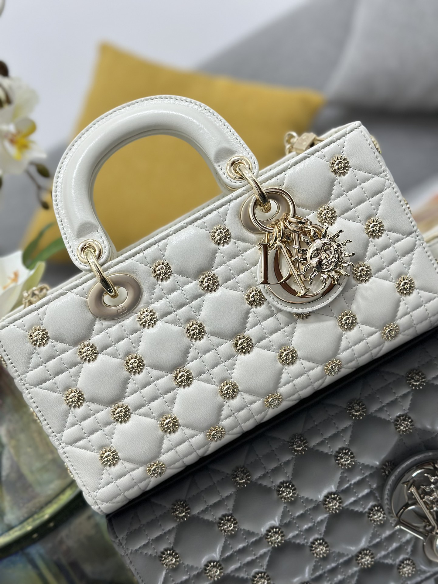 Dior Lady D-Joy horizontal grid sun studs Lady Dior bag M0540