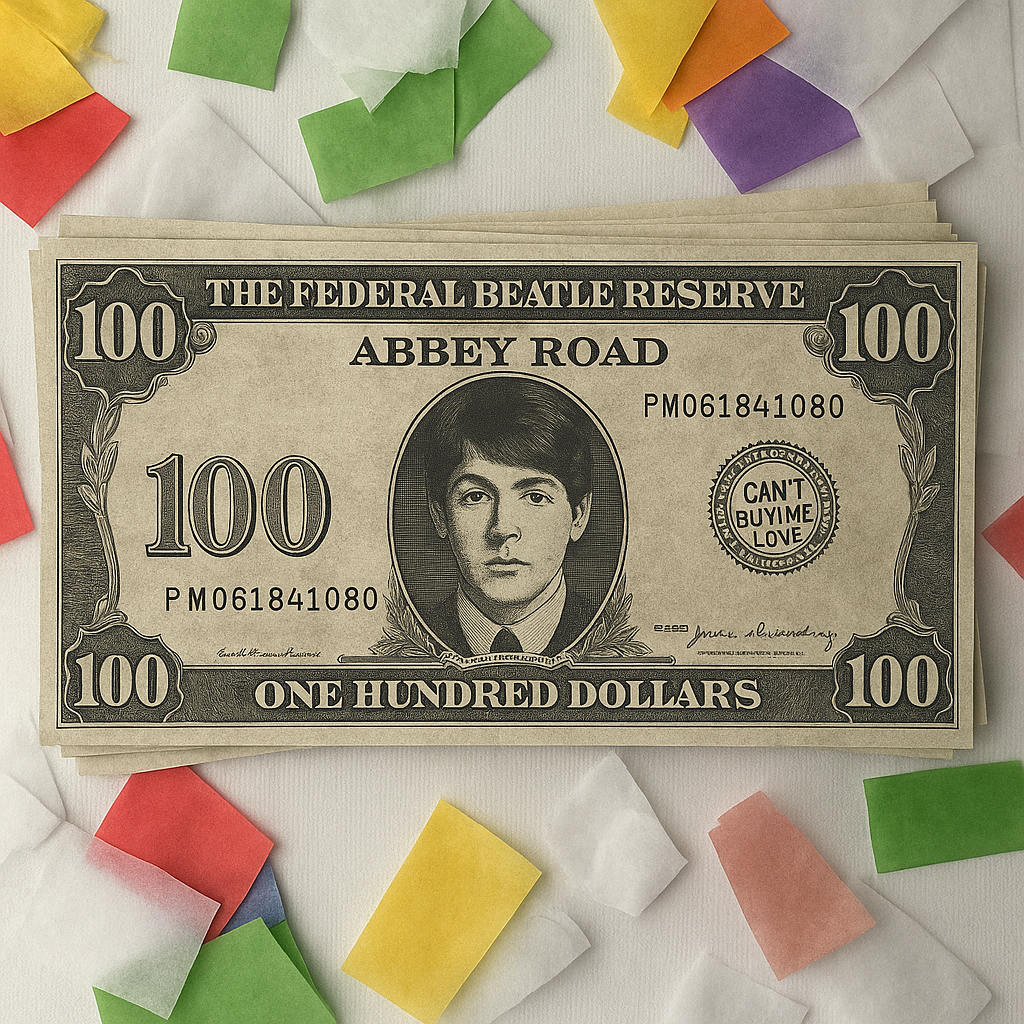 BEATLES ABBEY ROAD TOUR DOLLAR BILL PLAY MONEY