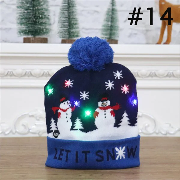 (🔥Early Christmas Sale- SAVE 48% OFF) Christmas Theme LED Beanies--BUY 4 FREE SHIPPING