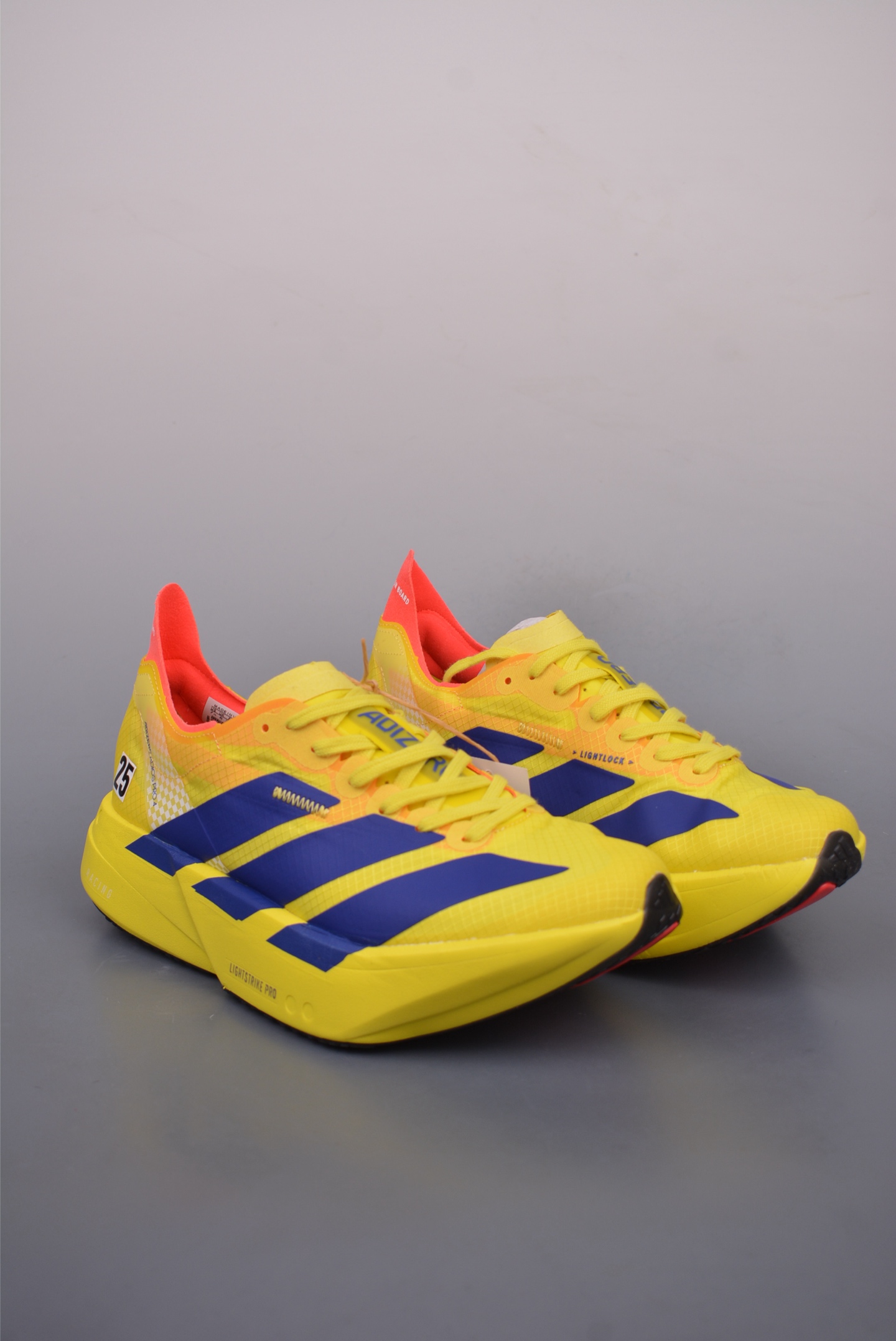 Adidas adizero adios pro evo 4 net weave bright yellow blue JR6373