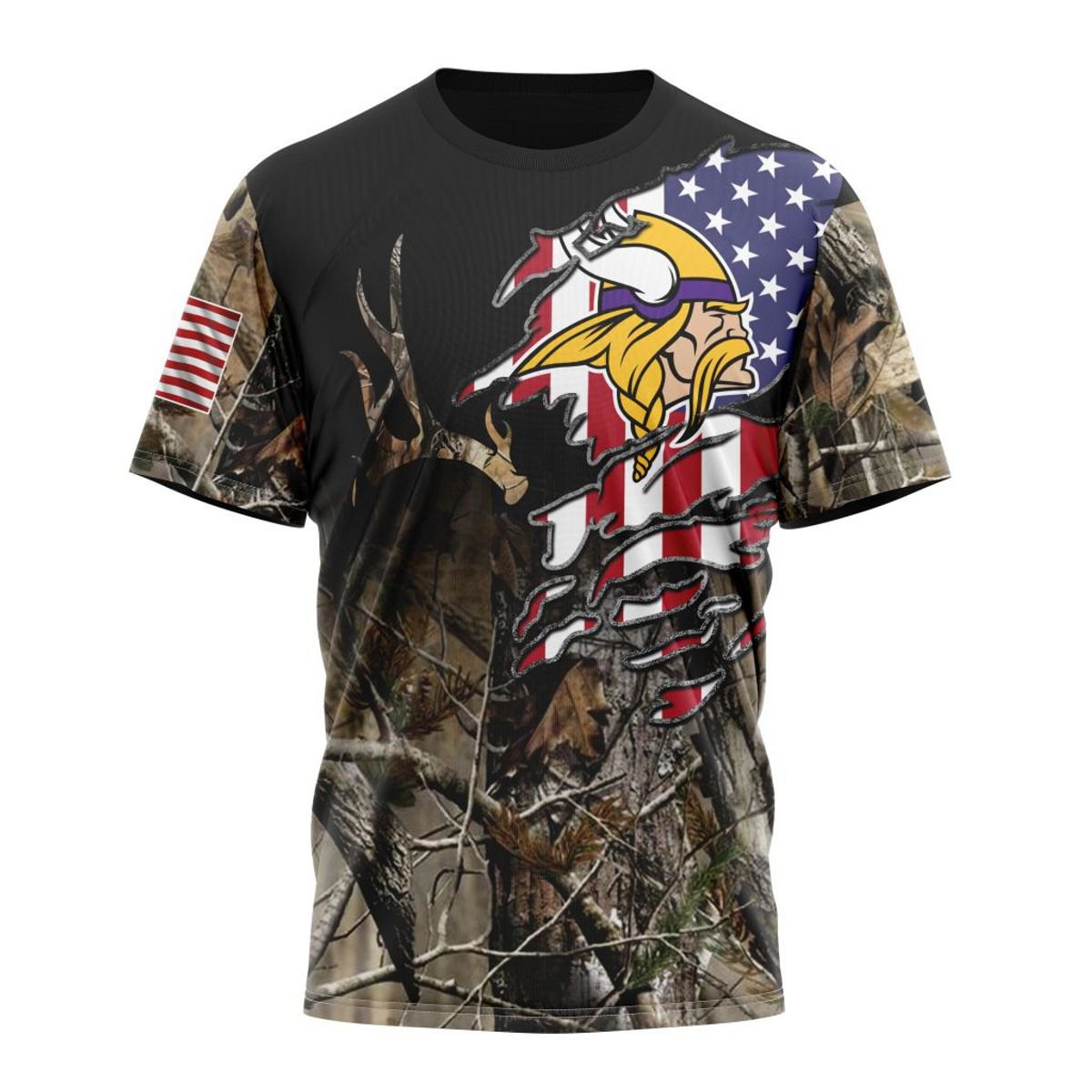 MINNESOTA VIKINGS 3D HOODIE CAMO REALTREE HUNTING
