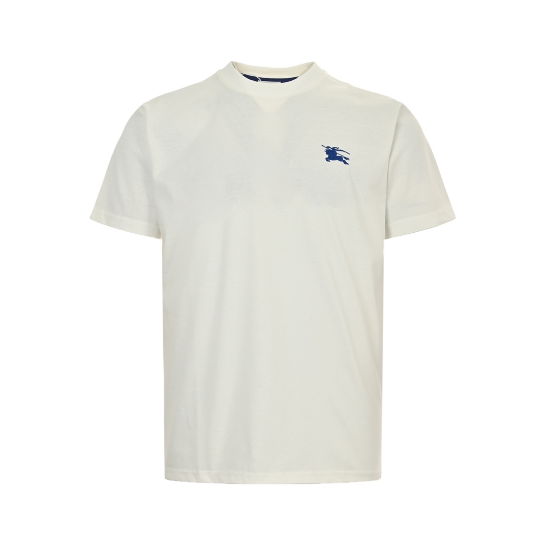 Burberry 24ss blue warhorse embroidered small logo short sleeve