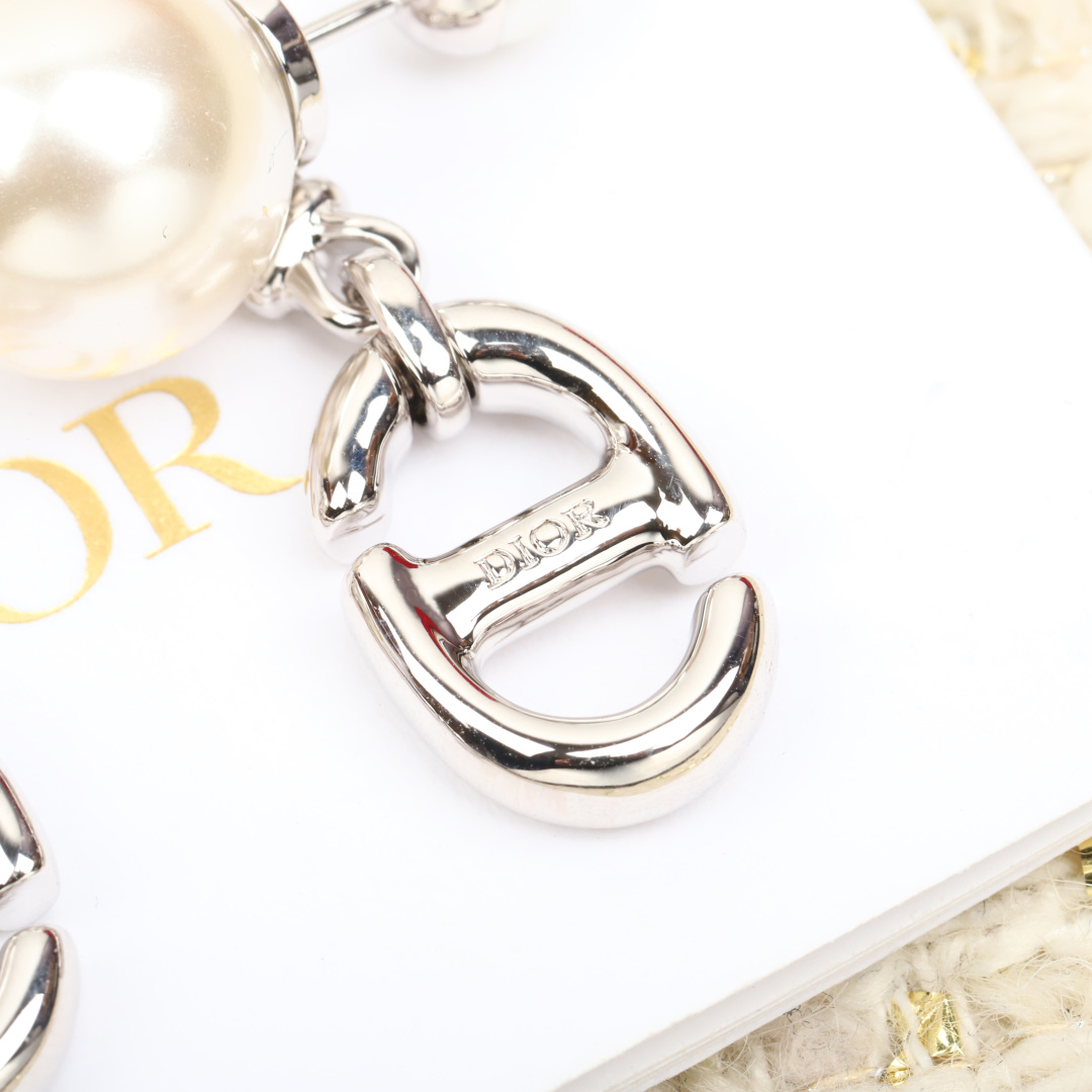 Dior Pearl Drop CD Earrings