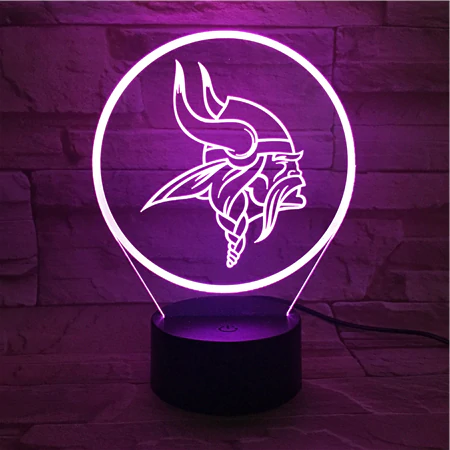 MINNESOTA VIKINGS 3D LED LIGHT LAMP