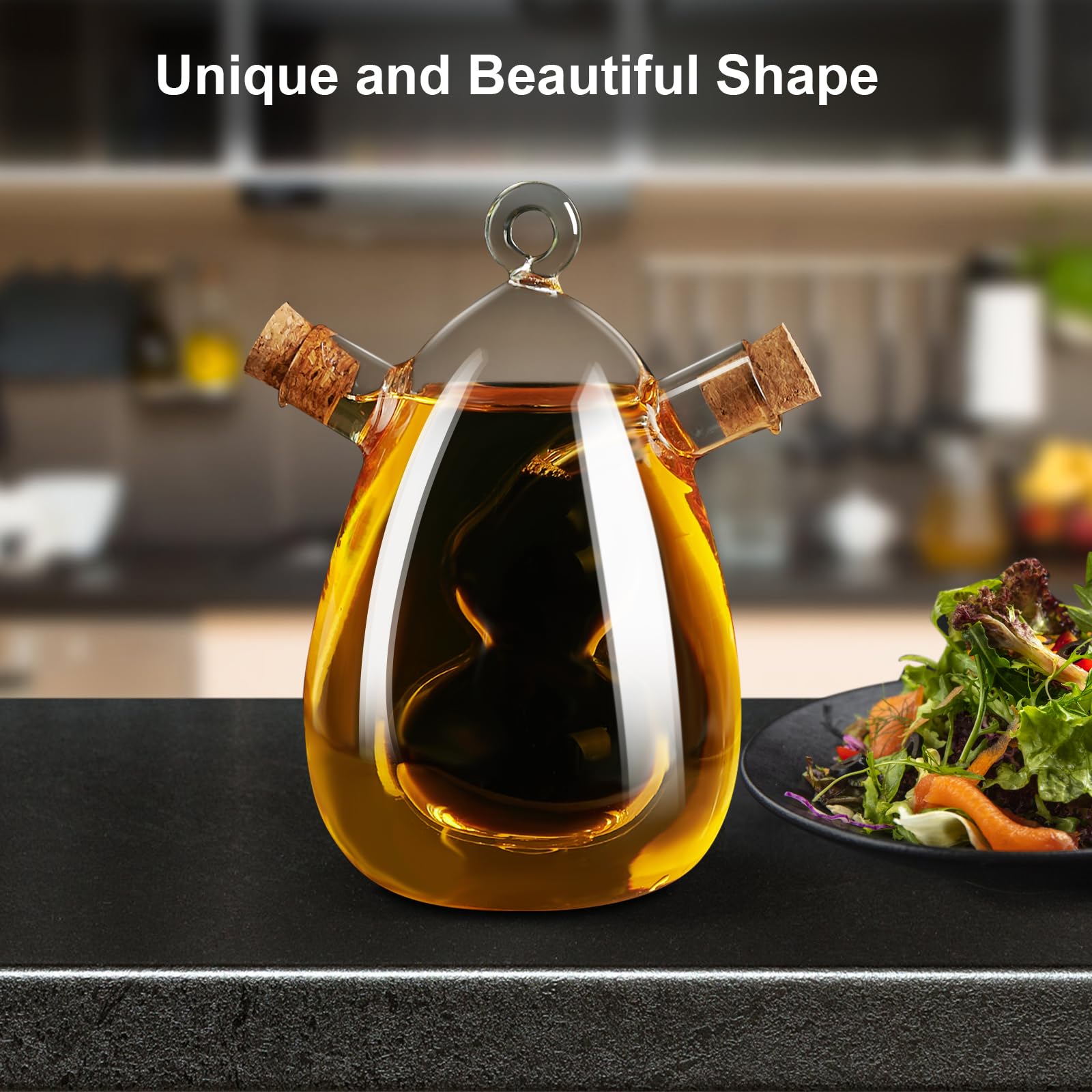 2 in 1 Olive Oil and Vinegar Dispenser Cruet Bottles