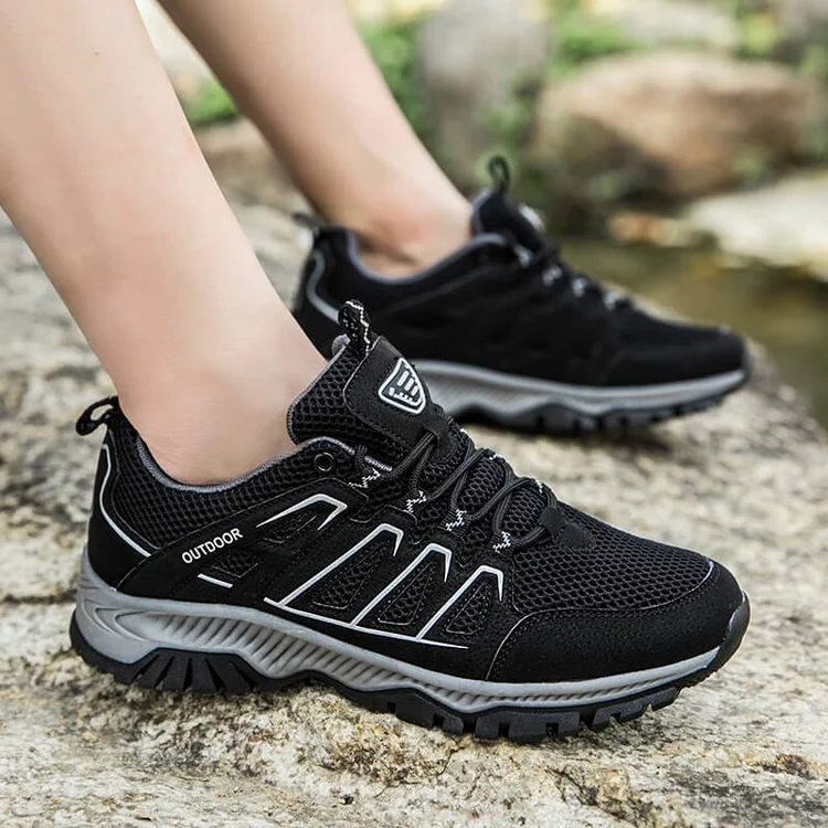 Couple Outdoor Fly Woven Breathable Sneakers