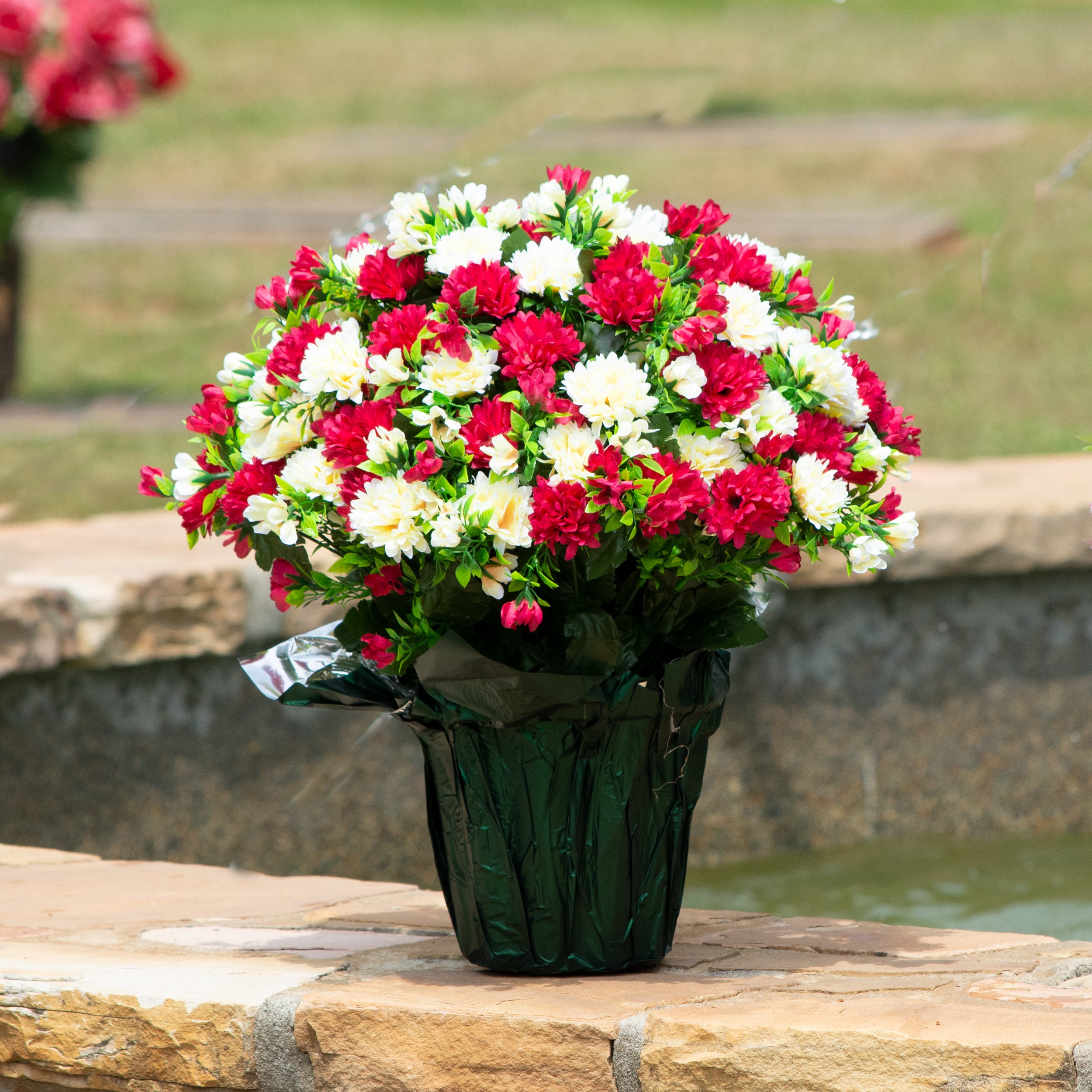 🏆Flash Sale⚡Artificial Flowers Sunset Garden Mums Bouquet Decoration - UV resistant, Waterproof, Windproof