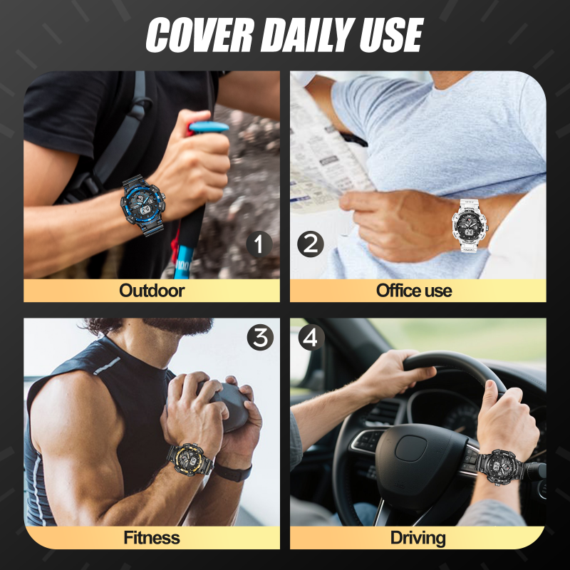 Men’s Stylish Waterproof Digital Sports Quartz Watch