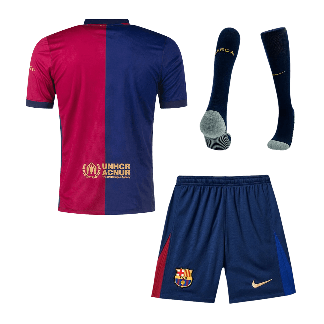 Barcelona football shirt set (Shirt+Shorts+Socks) 2024/25