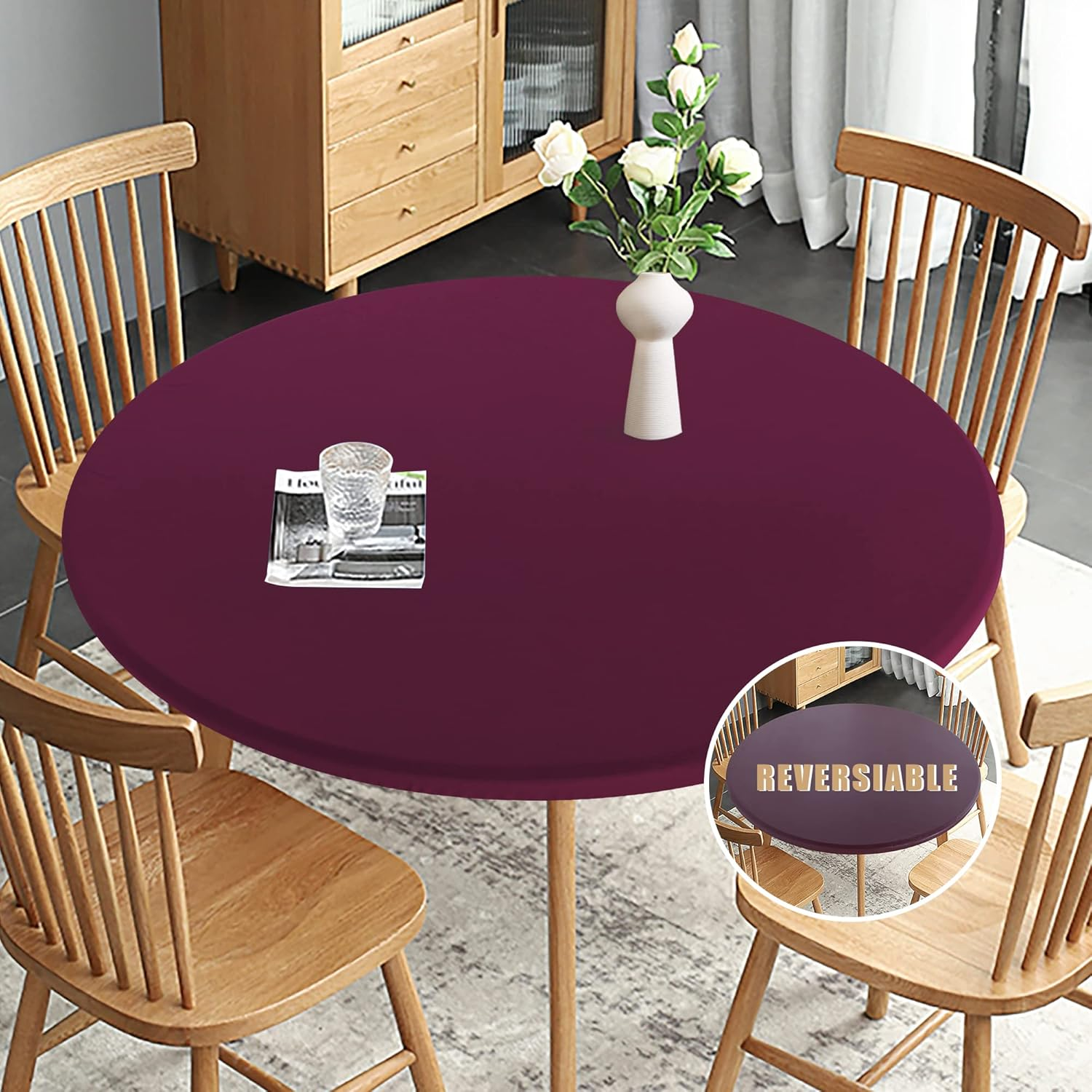 🔥On Sale 49% OFF🔥Reversible Waterproof Stain Resistant Elastic Stretch Table Cloth