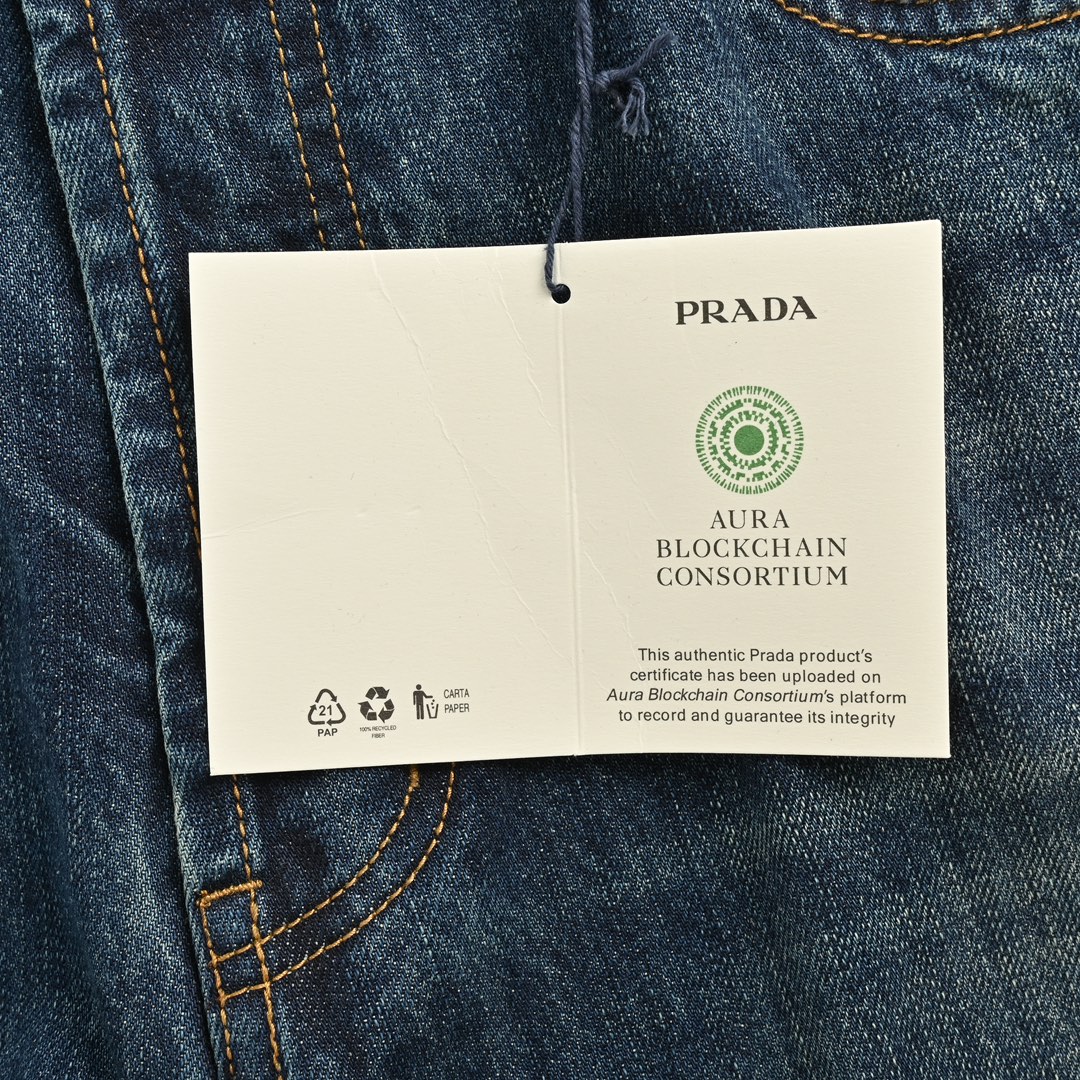 Prada Triangle Logo Pocket Jeans