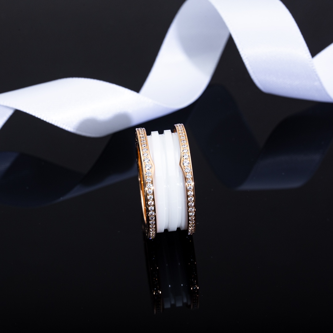 Bulgari Ceramic Diamond Ring