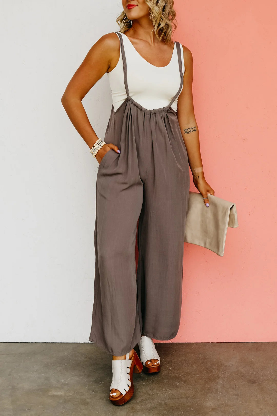 HOT SALE🔥Women Soft Loose Solid Color Jumpsuit 50% OFF Flash Sale