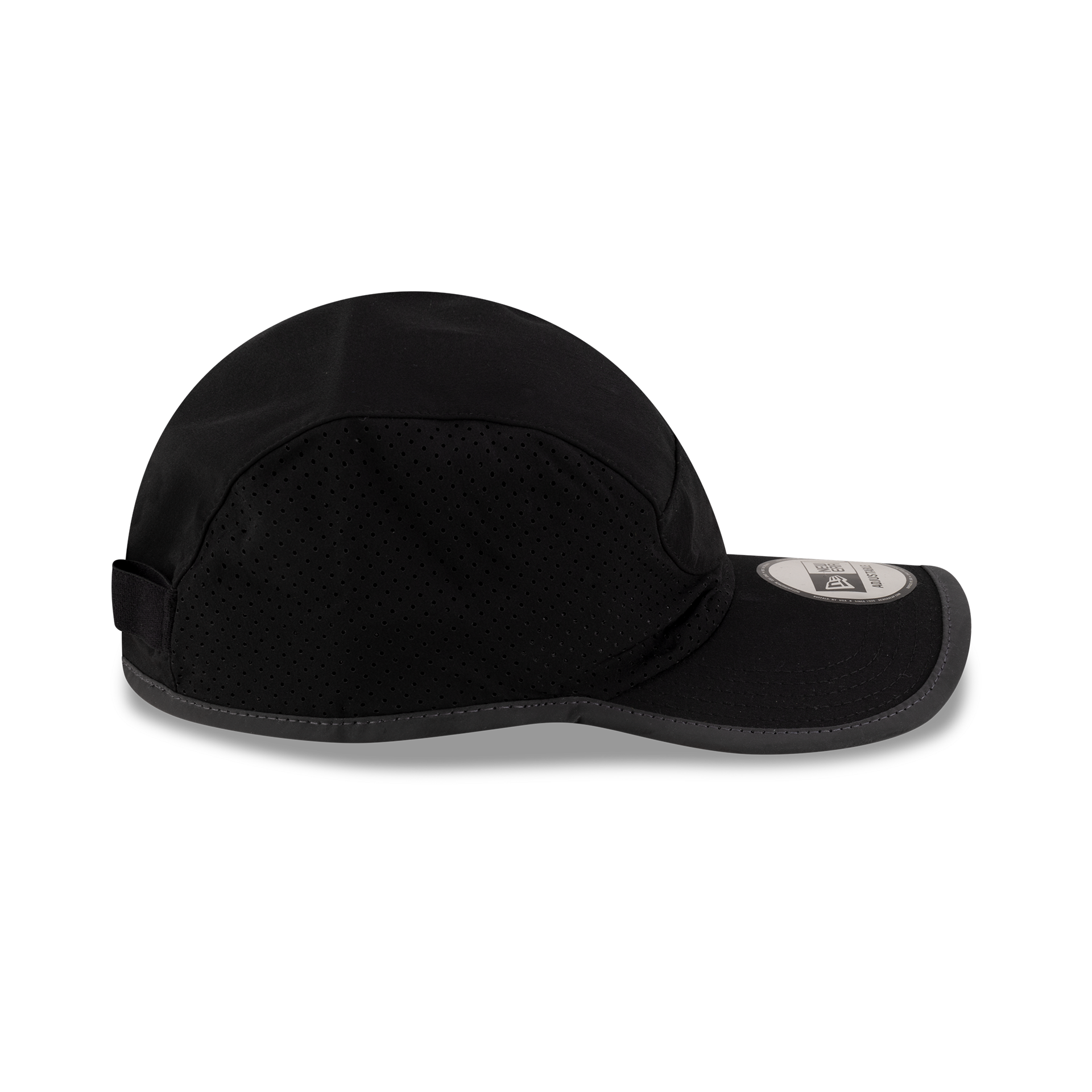 New Era Branded Train Performance Black Runner Hat