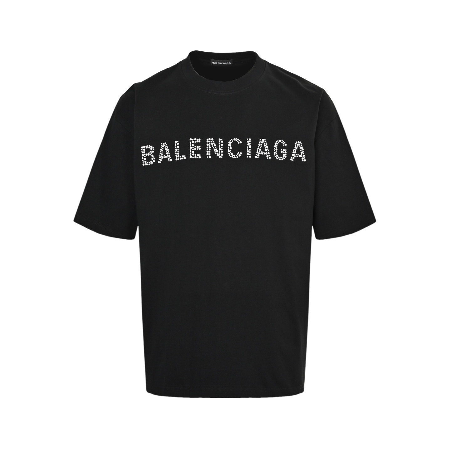 Balenciaga 25ss pearl letter short sleeve