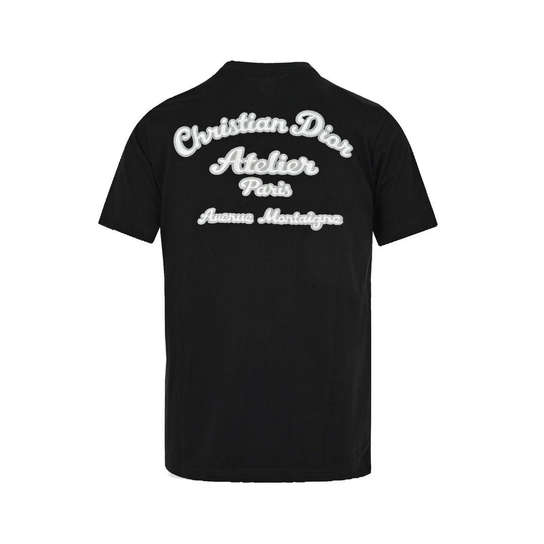 Dior 23ss pocket signature embroidered short sleeve