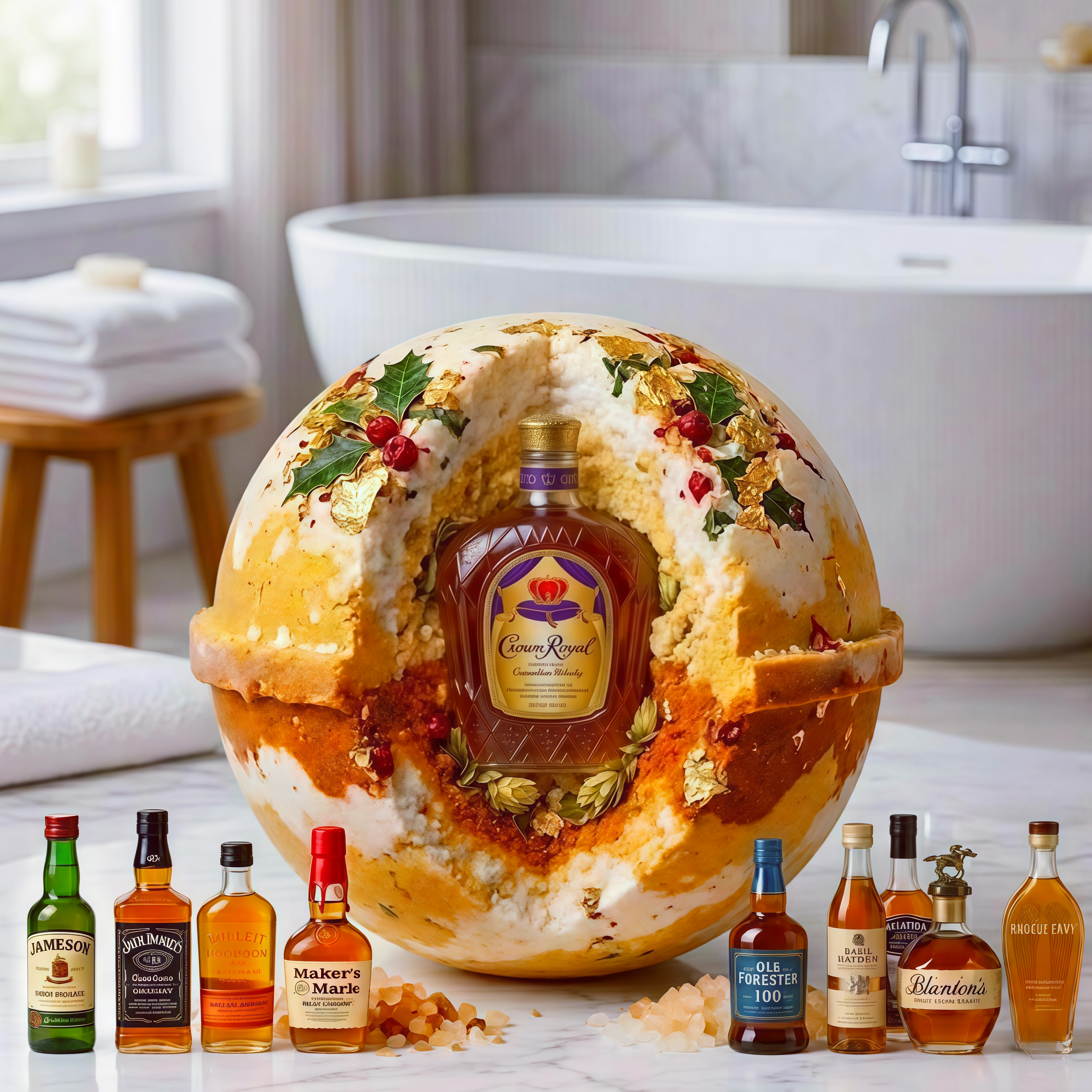 🥃  Whiskey-Infused Bath Bomb