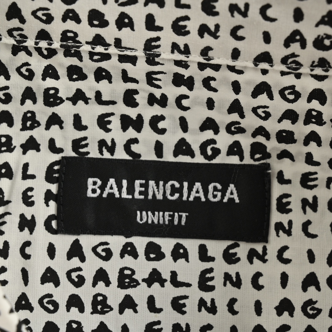 Balenciaga 24Fw Letter Archive Barrage Print Shirt