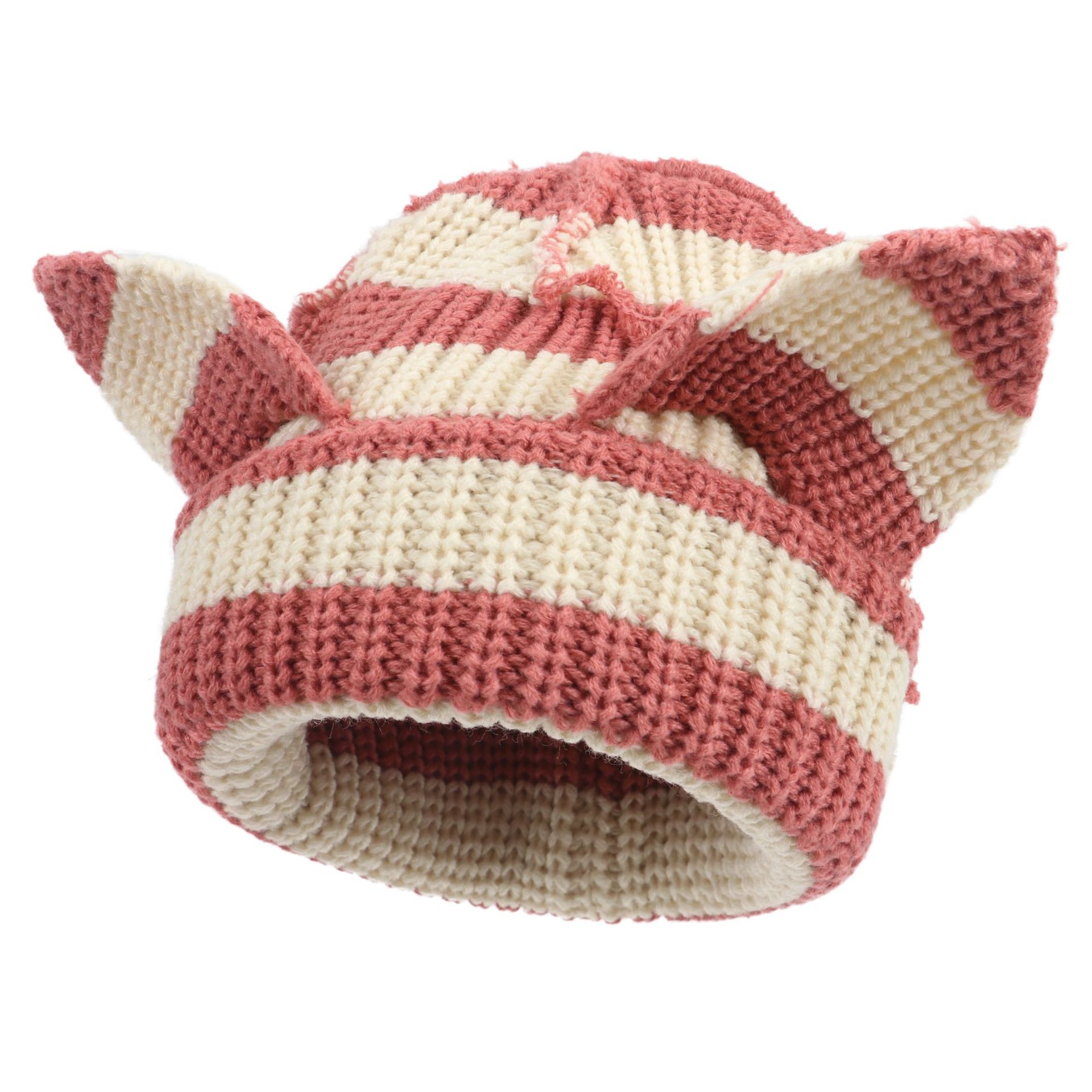 Fashion adult Hot Sale Lady Devil Ears thicken all acrylic knit hat