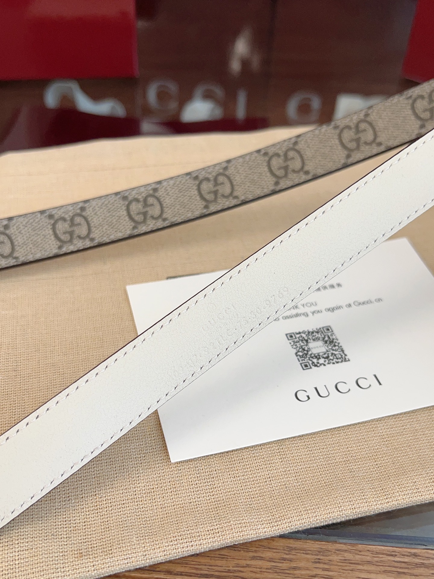 Gucci Double G steel buckle women's cowhide double-sided belt width 2.0cm