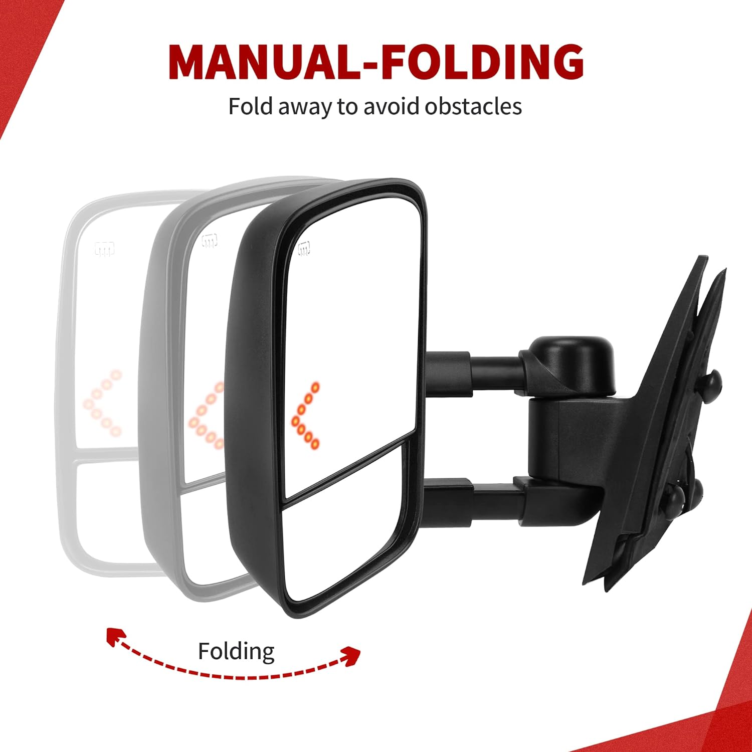 YITAMOTOR Compatible with 2003-2006 Chevy Silverado Tahoe GMC Sierra Extendable Tow Mirrors