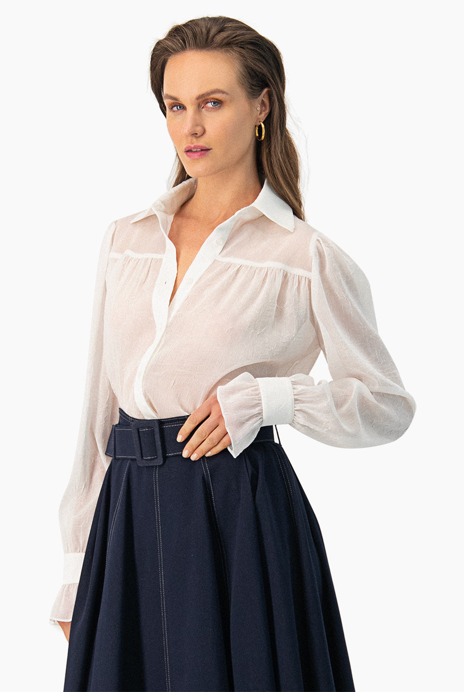 Blusa recta con puño