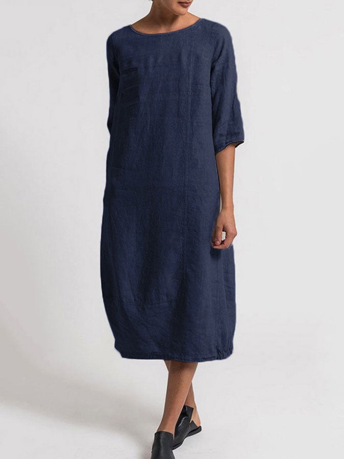 Casual Solid Color Dress