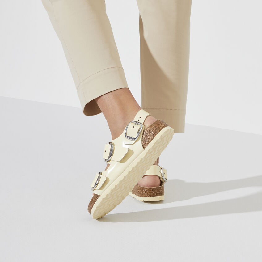 Milano Big Buckle Natural Leather Patent