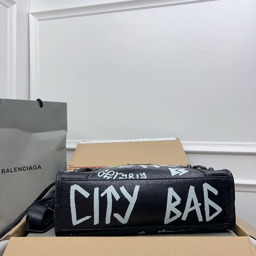 Balenciaga Mini City Graffiti Tote Bag