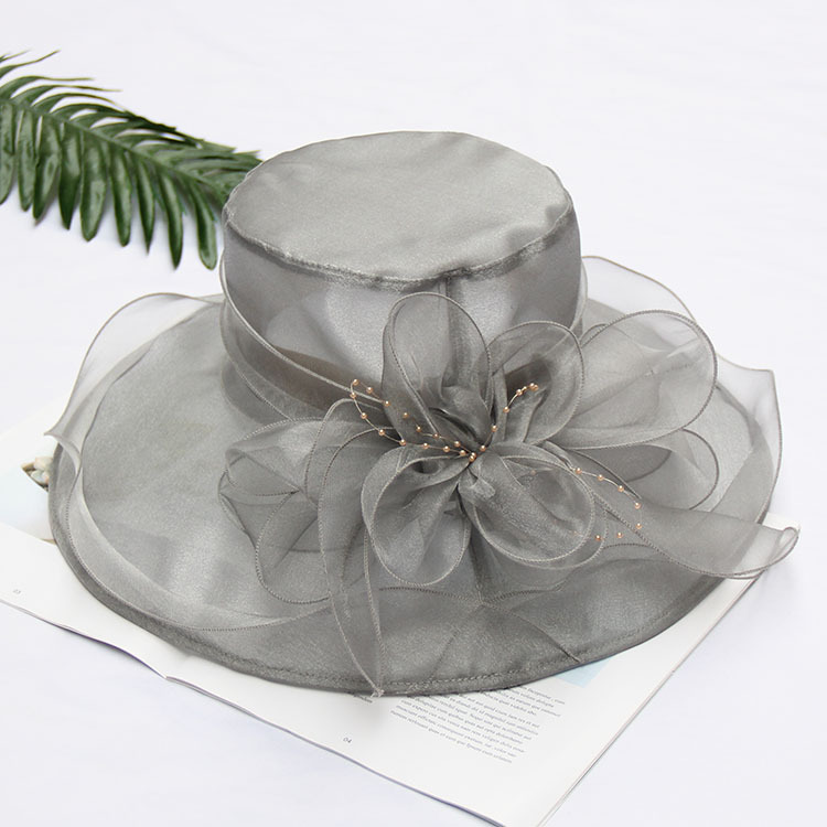 (🔥Last Day Promotion-SAVE 50% OFF)-Elegant Lady Wide Brim Flower Sun Hat - BUY 2 GET 10% OFF