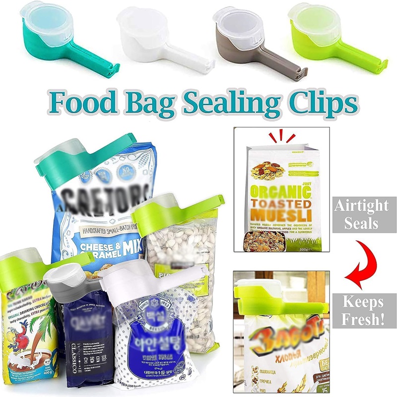 Bag Clips for Food - Food Storage Sealing Clips with Pour Spouts