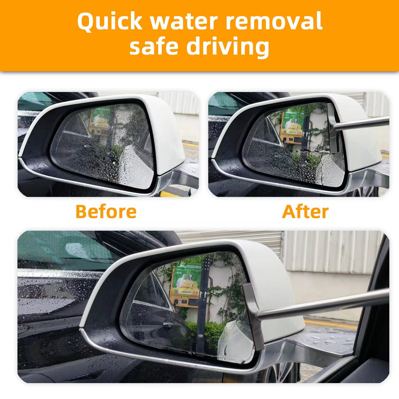 Black Car Rearview Mirror Wiper