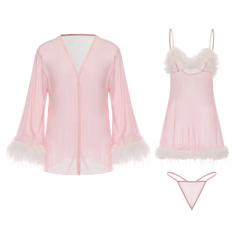 Plush See-through Lingerie Dress